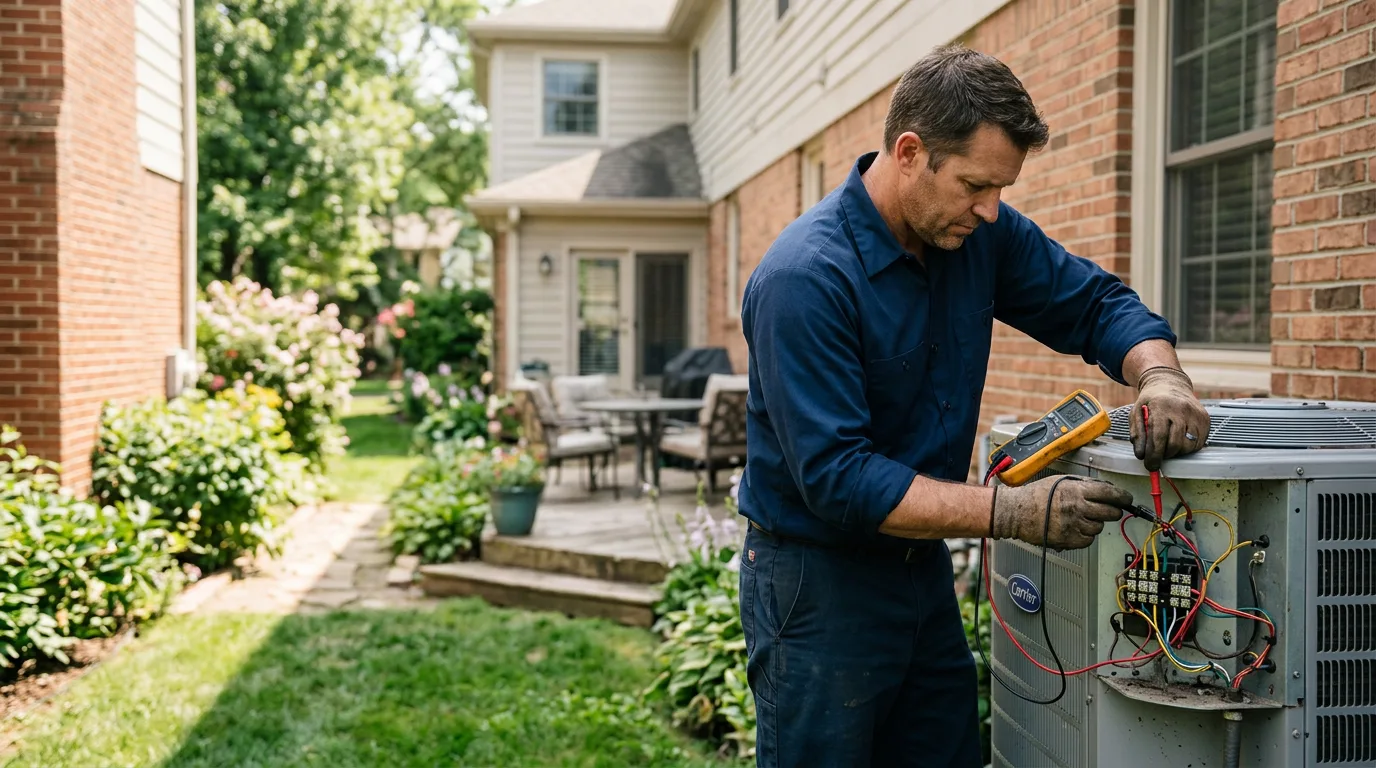 HVAC technician working near Tower Hill, IL